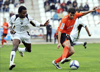 Kitoko en un partido con el Albacete de la pasada temporada Kitoko en un partido con el Albacete de la pasada temporada