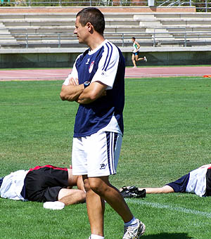 Javi Ávila durante una sesión de entrenamiento (GRJ)