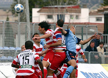 Máinz en un lance en el encuentro ante el Lucena (MINUTO90.COM) Máinz en un lance en el encuentro ante el Lucena (MINUTO90.COM)