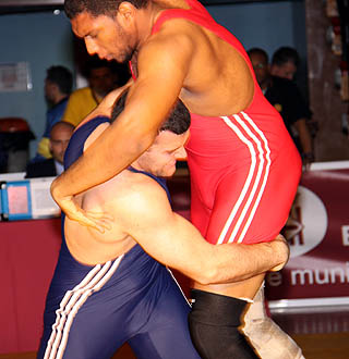 José López, de azul, en la final del Campeonato de España José López, de azul, en la final del Campeonato de España
