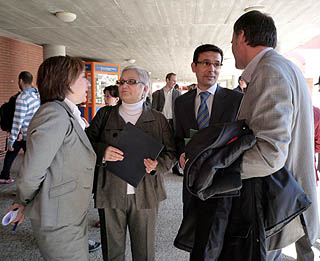 Los delegados provinciales con los responsables de la Facultad Los delegados provinciales con los responsables de la Facultad