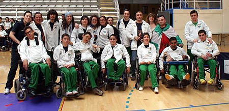 Manolo Martín con los compañeros de la Selección Andaluza de Boccia en Campeonato de España Manolo Martín con los compañeros de la Selección Andaluza de Boccia en Campeonato de España