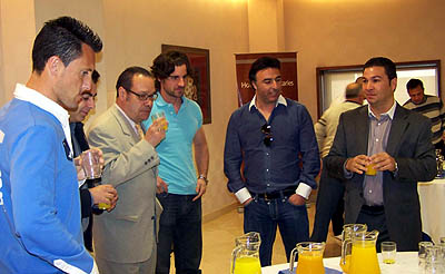 Quique Pina y Juan Carlos Cordero durante el desayuno con los medios (GRJ) Quique Pina y Juan Carlos Cordero durante el desayuno con los medios (GRJ)