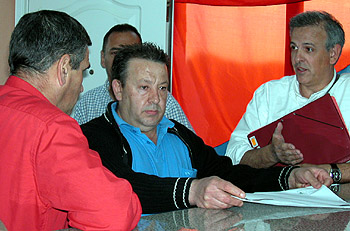 José Manuel Palma, en el centro, en la presentación de su candidatura