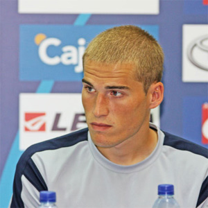 Alex Bergantiños durante una rueda de prensa en Xerez Alex Bergantiños durante una rueda de prensa en Xerez