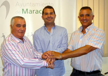 Juan Ramírez, Noel López y Francisco Lorente tras el acuerdo Juan Ramírez, Noel López y Francisco Lorente tras el acuerdo