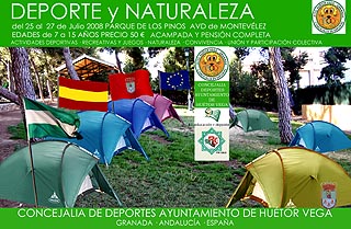 Cartel de la acampada que se realizará en Huétor Vega (GRJ) Cartel de la acampada que se realizará en Huétor Vega (GRJ)