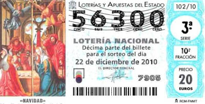 Copia de uno de los décimos que ofrece el Granada CF a sus seguidores