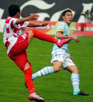Orellana, en el partido de ida frente al Celta. (DIEGO PÉREZ)