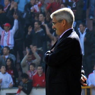Fabri González, durante un encuentro de su equipo. (BALDOMERO)