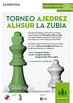 Cartel del torneo de ajedrez en Alhsur (GRJ)